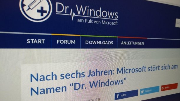 Microsoft droht Dr. Windows-App aus dem Store zu werfen