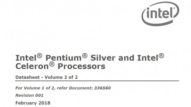 Intel Pentium Silver and Intel Celeron Processors Datasheet Volume 2