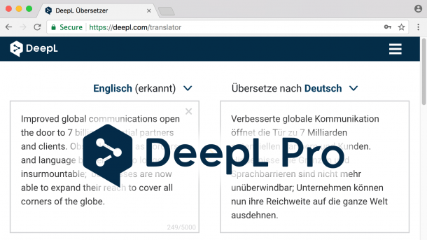 DeepL Pro: Neuer Aboservice für Profi-Übersetzer, Firmen und Entwickler