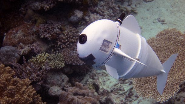 Unterwasserroboter bewegt sich wie ein Fisch