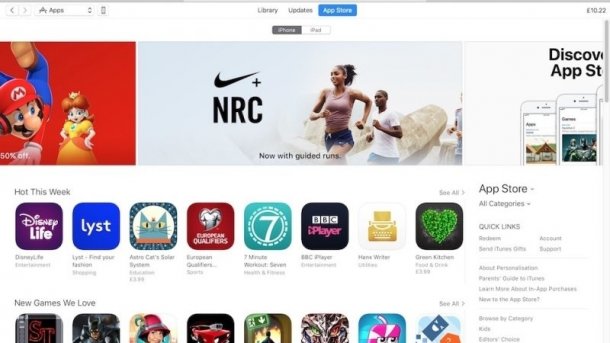 iTunes mit App Store bekommt Update