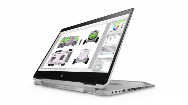 Convertible-PC HP ZBook x360 G5 mit 4K-Display und 600 Lumen