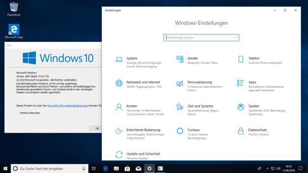Windows 10: Version 1803 kommt – irgendwann später