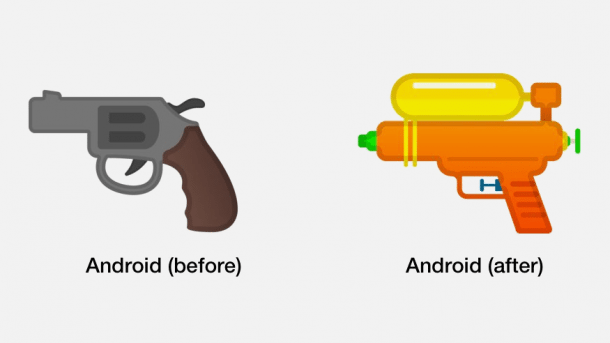 Google ersetzt Pistolen-Emoji mit Wasserpistole