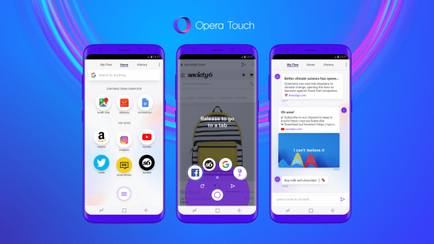 Opera Touch: Neuer Mobil-Browser für Android (und bald für iOS)