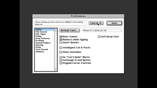 Mac-Editor BBEdit ist 25