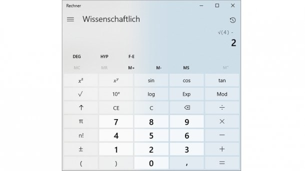 Windows 10: Taschenrechner berechnet Quadratwurzeln nun endlich korrekt