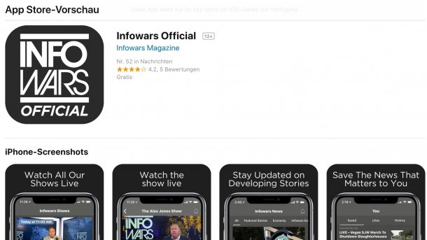 Apple wirft "Infowars" aus all seinen Angeboten