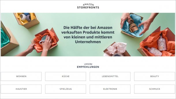 Amazon Storefronts: Neue Shop-Plattform für kleine Händler