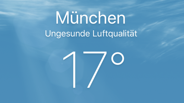 Wetter-App iOS 12