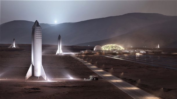 Elon Musk zur "Mars Basis Alpha"