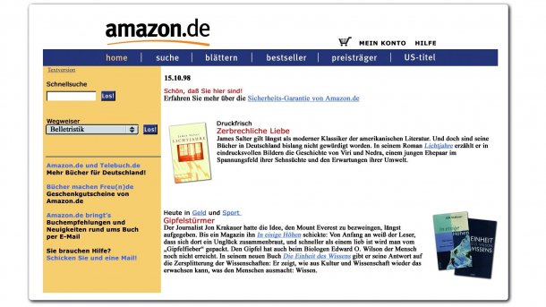 Der Buchverkäufer, der zum 800-Pfund-Gorilla wurde: 20 Jahre Amazon.de