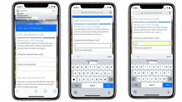 SMS-Autofill in iOS 12 und macOS Mojave: Bequemlichkeit bleibt unsicher