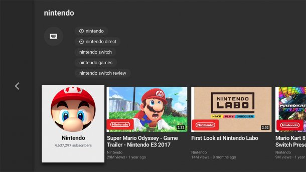 Youtube-App für Nintendo Switch ist da