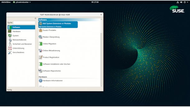 SUSE Linux Enterprise 15 mit Modulen anpassen