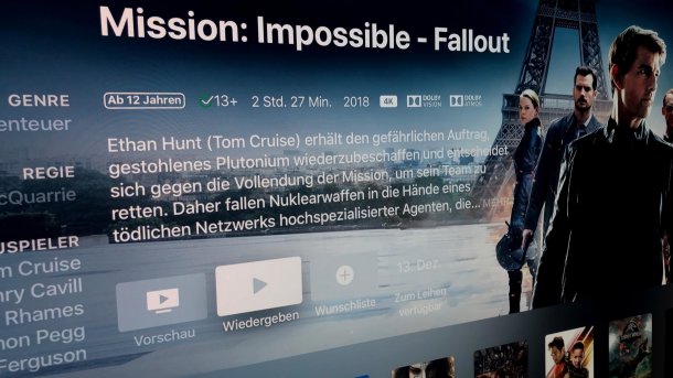 "Mission: Impossible - Falout": Deutscher Atmos-Ton nur bei iTunes
