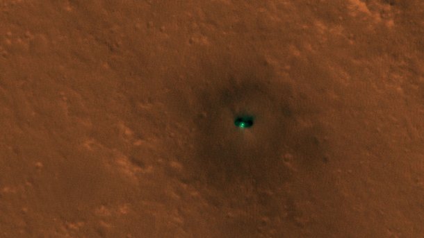NASA-Sonde Insight aus dem Orbit fotografiert