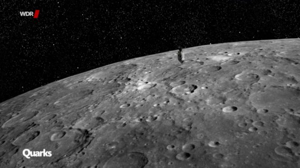 Oberflächenfotografie vom Mond