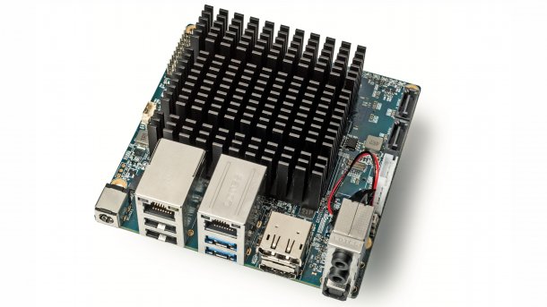 Einplatinencomputer Odroid-H2 mit x86-CPU und 2 × Gigabit-Ethernet