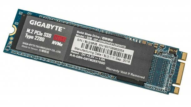 Günstige M.2-NVMe-SSD mit PCI-Express-Anschluss von Gigabyte