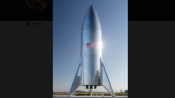 SpaceX: Erster Prototyp des Raumschiffs "Starship" zusammengesetzt