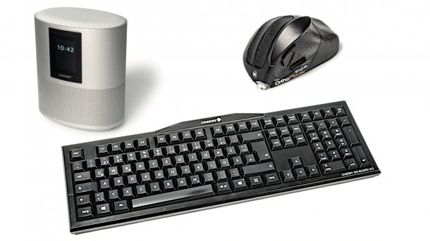 Getestet: smarter Lautsprecher, ergonomische Maus, Office-Tastatur