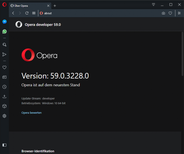Opera-Browser mit neuem Design