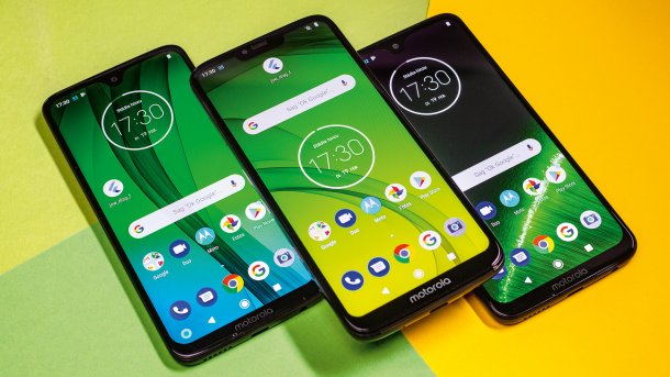 Die Android-Smartphones Motorola Moto G7, G7 Plus und G7 Power im Vergleich