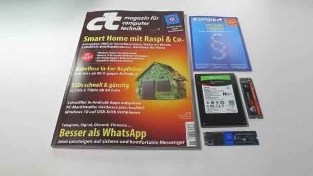 c't 11/2019 - Der Blick ins Heft mit Raspi-Basteleien, SSDs, Messenger und Kopfhörer