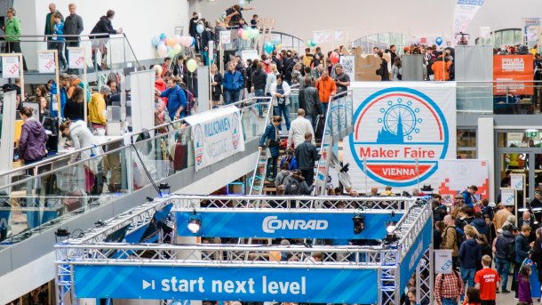 Blick in die METAStadt Wien während der Maker Faire Vienna 2019.