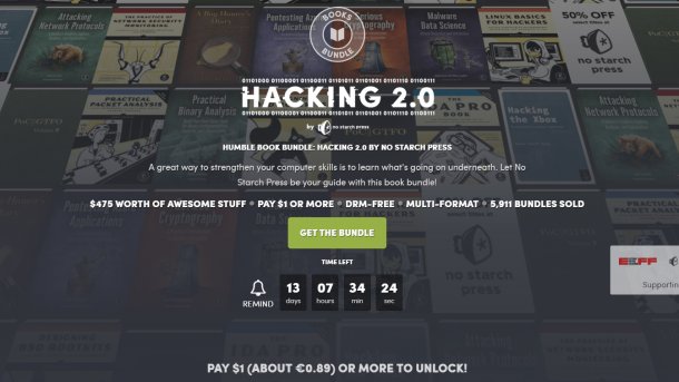 Humble Book Bundle: "Hacking 2.0" schon ab einem Euro