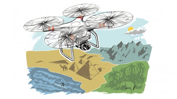 Ab in den Urlaub: Reisen mit Drohne