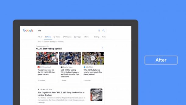 Google: News-Bereich bekommt neues Design
