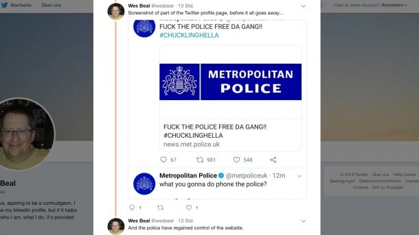 Twitter-Account von Scotland Yard geknackt