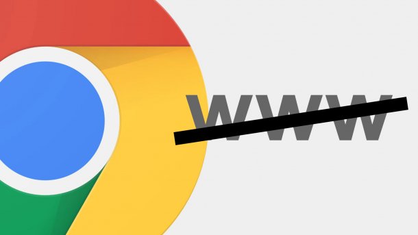 Chrome versteckt "www" und "https://" in der Adresszeile
