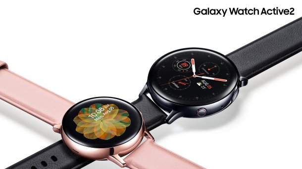 Galaxy Watch Active2 Samsung zeigt Smartwatch mit digitaler Lunette heise online