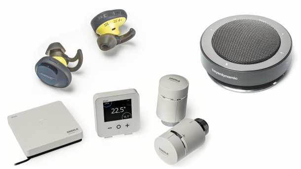 Kurztests: 360°-Sprechanlage, In-Ear-Headset und smarte Thermostate