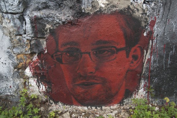 Wandgemälde Edward Snowdens
