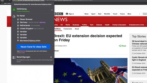 BBC startet News-Website im Tor-Netzwerk