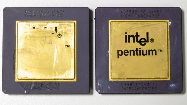 Zwei Intel Pentium nebeneinander