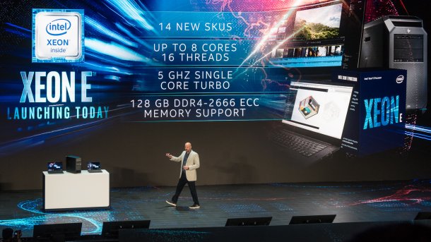Xeon E-2200: Intel stellt Workstation-Prozessoren zum zweiten Mal vor