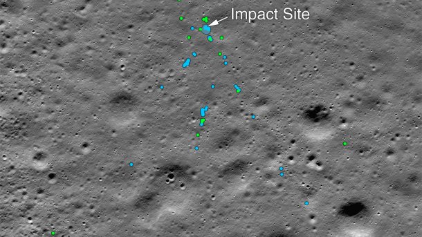Abgestürztes Mondlandemodul Vikram: NASA-Fotos zeigen Trümmer