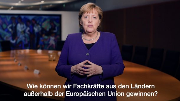 Merkel warnt wegen Fachkräftemangels vor Abwanderung von Unternehmen