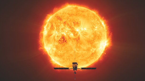 Forschungssatellit Solar Orbiter rückt der Sonne mit Sensoren und Kameras zu Leibe