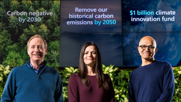 Microsofts Klima-Initiative: "CO2-negativ bis 2030"