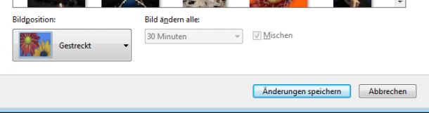 Windows 7: Modi Desktop-Hintergrundbild