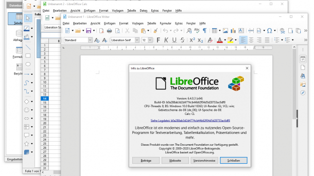 Libre Office 6.4 ist da