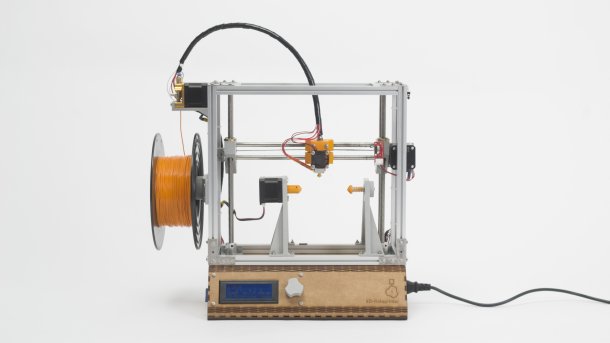 Ein 3D-Drucker der statt eines Drucktisch eine Vorrichtung für runde Drucke hat.