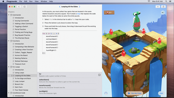 Apple bringt Programmierlern-App Swift Playgrounds auf den Mac
