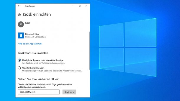 Kioskmodus von Windows 10 einrichten